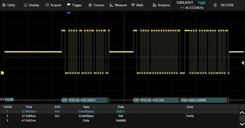 Siglent SDS-5000X-MIL1553B MIL-STD-1553B serial triggering and decoding software license