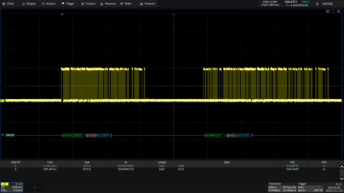 Siglent SDS7000A-CANFD  CAN FD trigger & decode (software)