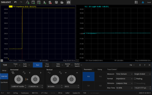 Siglent SNA5000-TDR Enhanced Time-Domain analysis(SW)