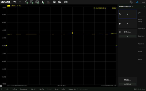 Siglent SNA6000-MT Material Measurement (Software)