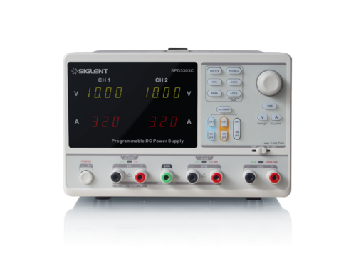 Siglent SPD3303C Programmable DC Power Supplies, 3 outputs, two 32 V /3.2 A, one  2.5 V / 3.3 V /  and 5 V / 3.2 A, 220 W total. USB interface