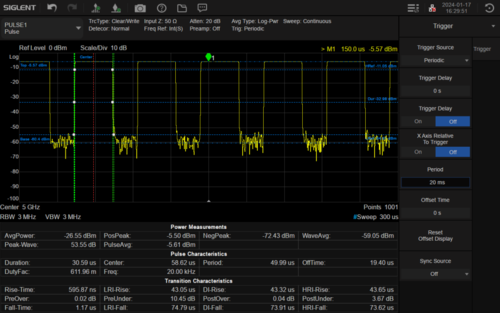 Siglent SSA5000-PU Pulse signal measurement (software license)